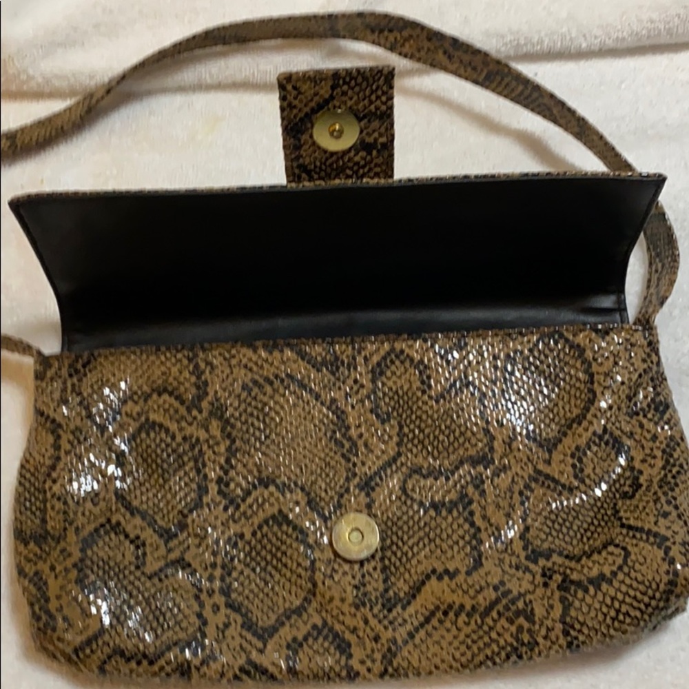 Vintage Avignon Snakeskin Python Pattern Bag Purse - image 2